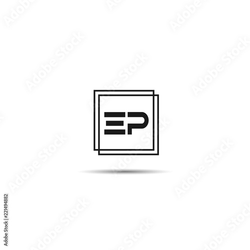 Initial Letter EP Logo Template Design