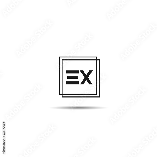 Initial Letter EX Logo Template Design