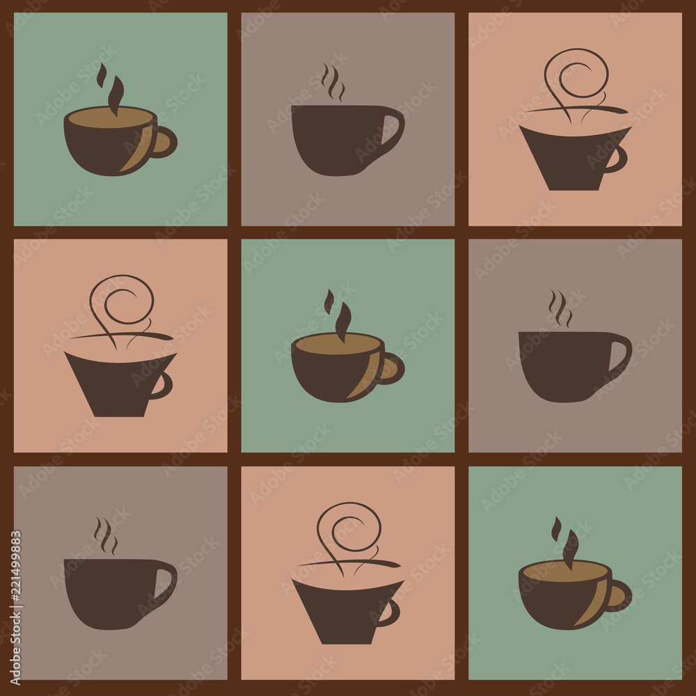 Fundo com imagens de café Fundo com imagens de café