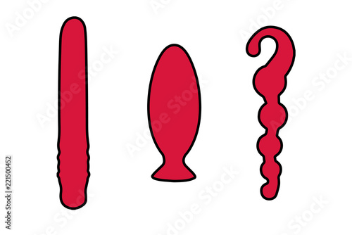 sex toy. icons. vector illustration