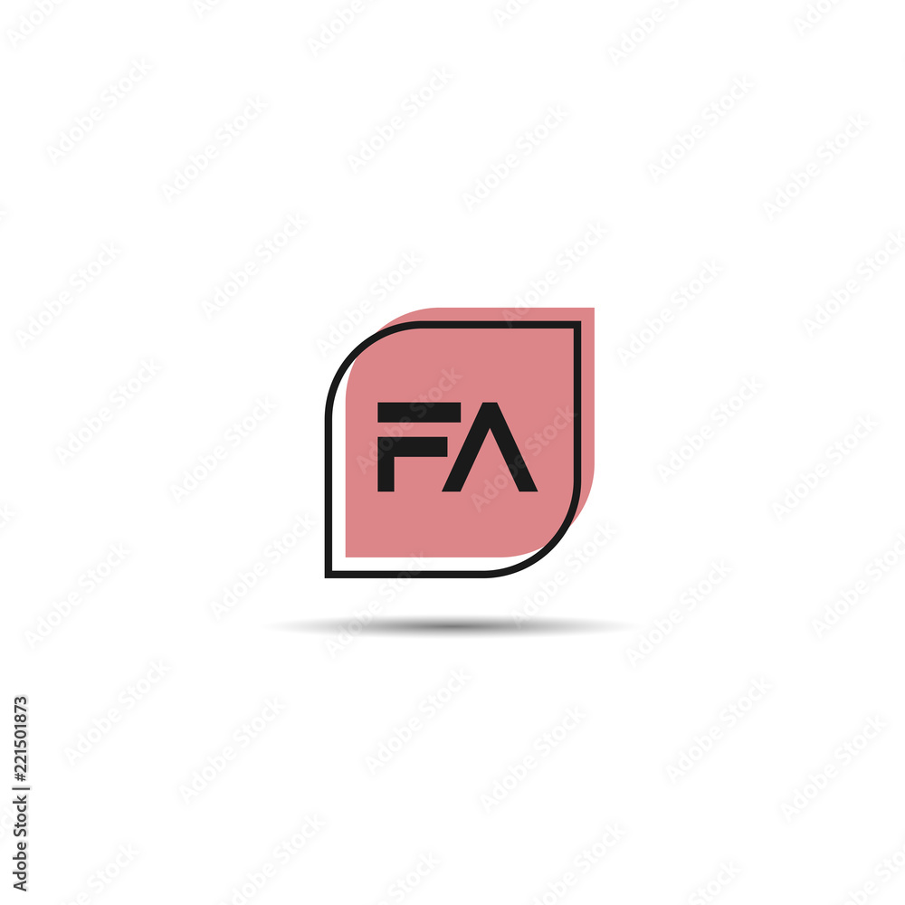 Initial Letter FA Logo Template Design Initial Letter FA Logo Template Design