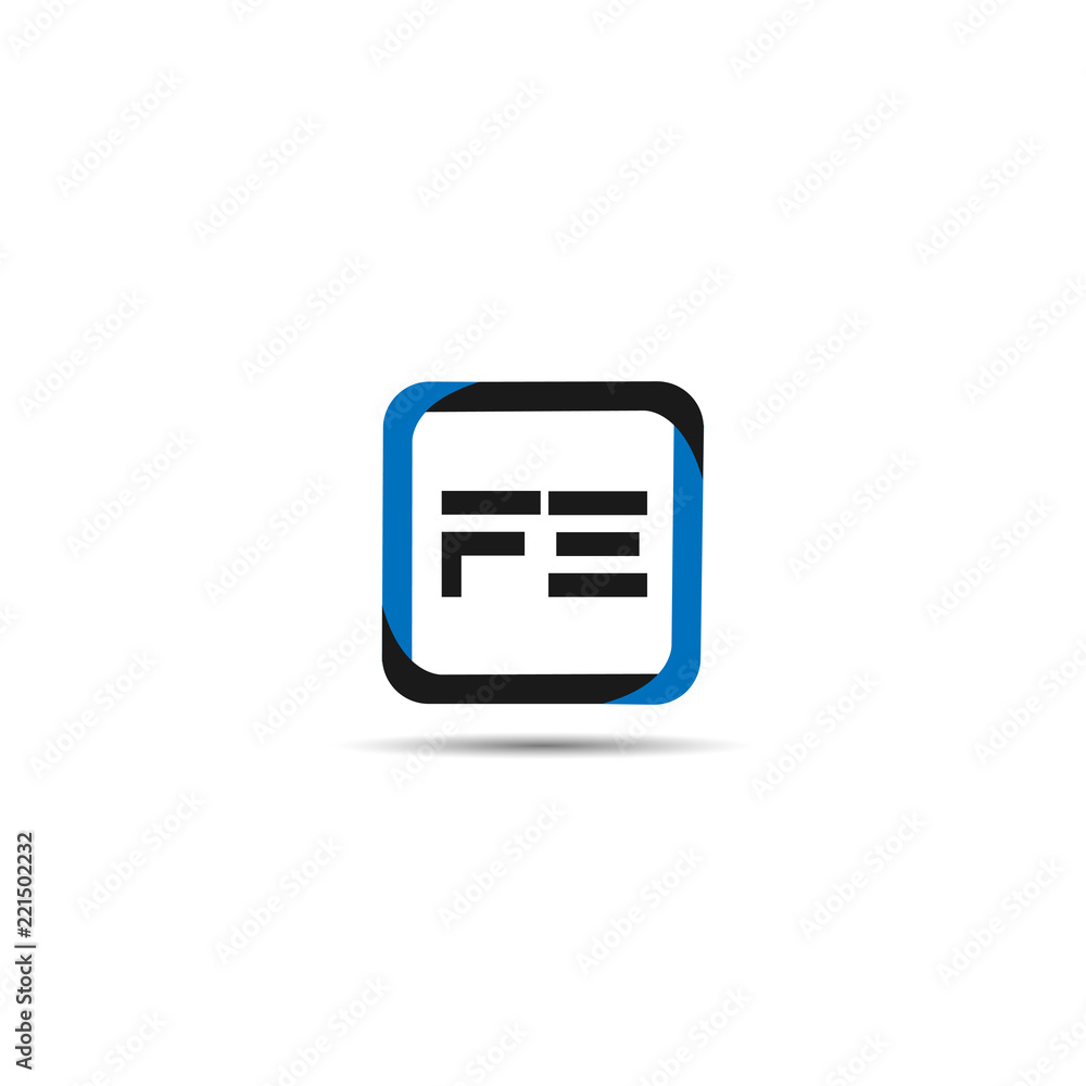 Initial Letter FE Logo Template Design