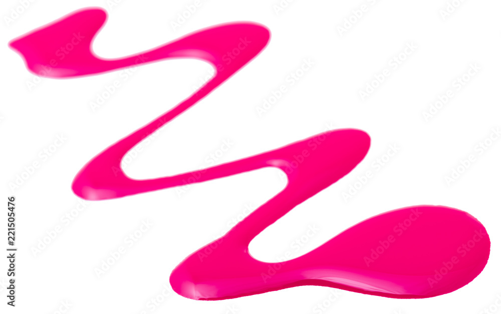 Pink nail polish (enamel) drops pattern, isolated on white Pink nail polish (enamel) drops pattern, isolated on white