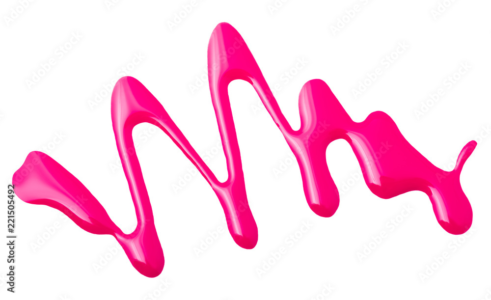 Pink nail polish (enamel) drops pattern, isolated on white Pink nail polish (enamel) drops pattern, isolated on white
