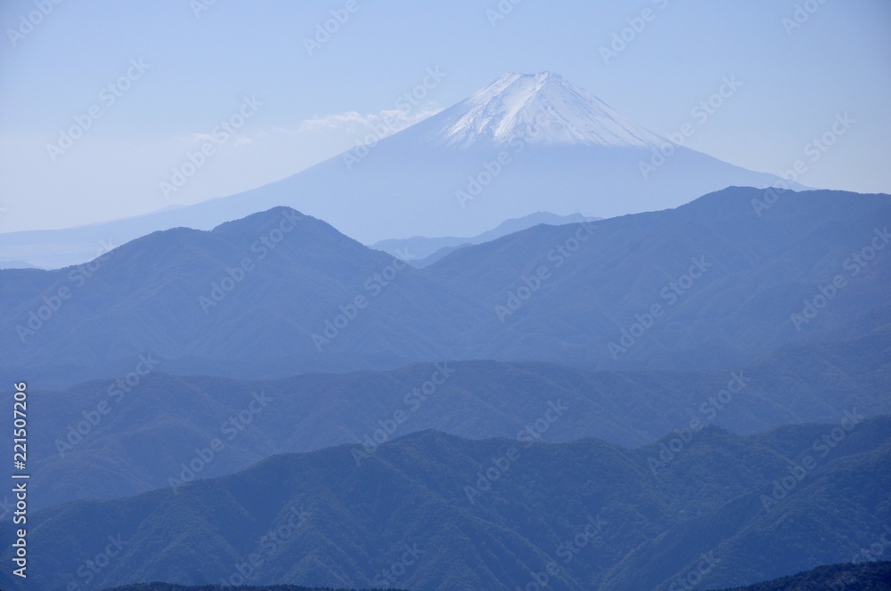 雲取山からの富士山眺望