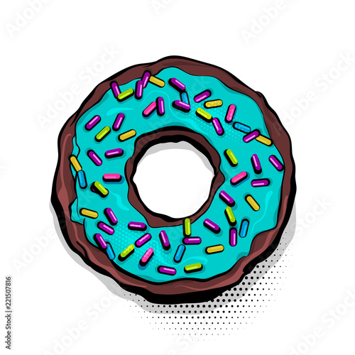 Doughnut donut cartoon pop art
