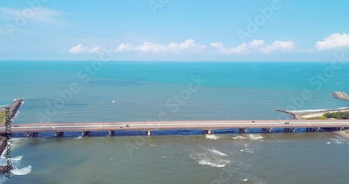 aerial shot of Sihcao Bridge photo