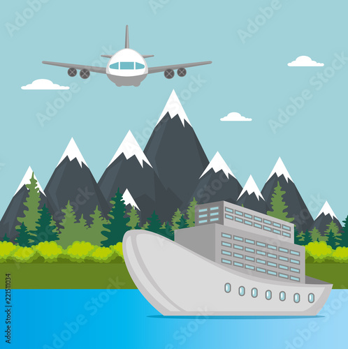 cruice ship travel icon