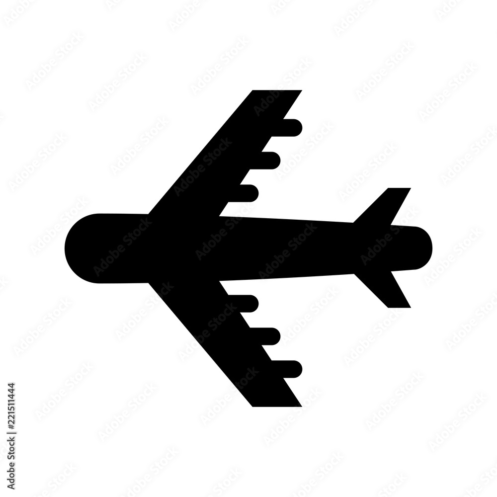 Obraz premium airplane silhouette isolated icon