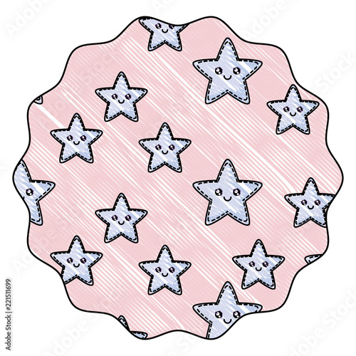 kawaii stars pattern © djvstock