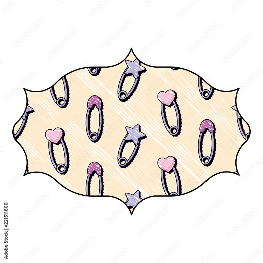 Obraz premium baby pins pattern 