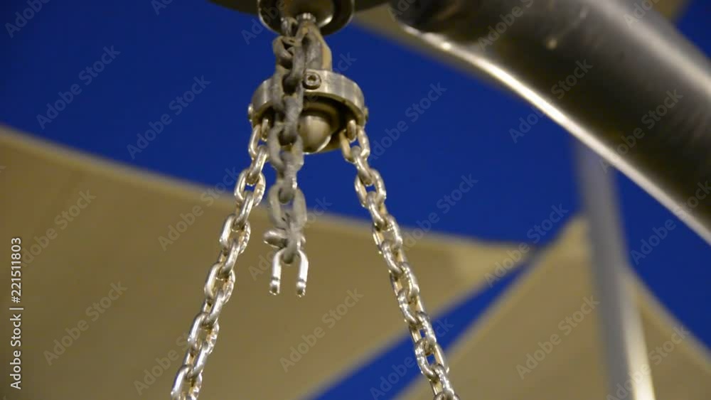 fastening of street swings close-up. metal mounting chains swing. fastening of street swings close-up. metal mounting chains swing.