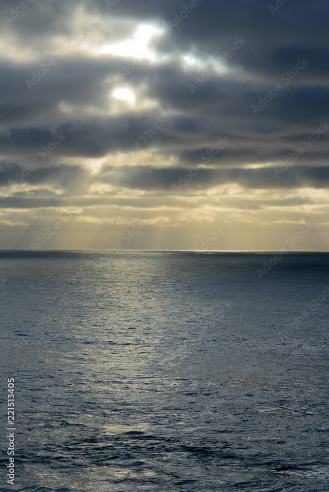 Overcast sky over sea Overcast sky over sea
