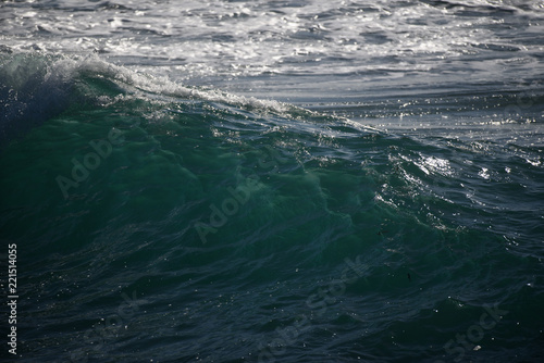 Waves on turquoise sea