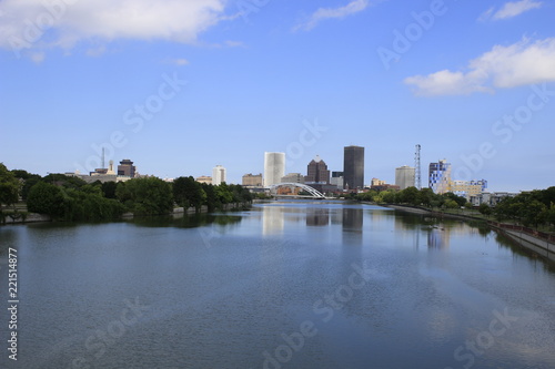 Skyline of Rochester New York beautiful summer day © mynewturtle