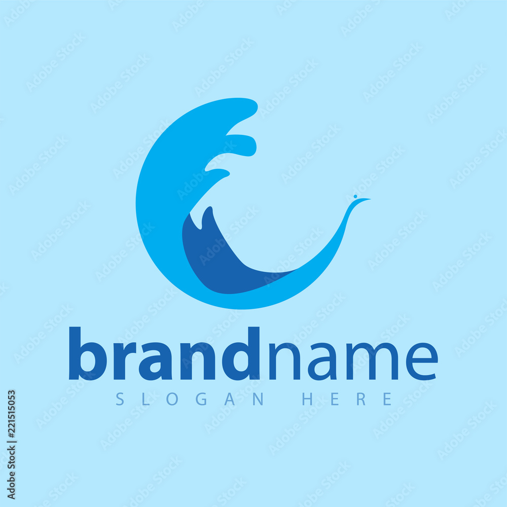 Obraz premium wave abstract circle logo icon vector template