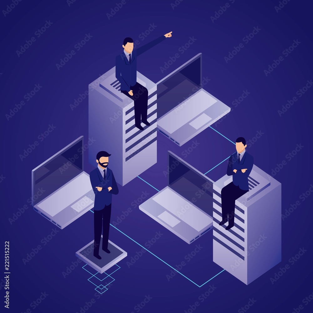 data network businessman concept data network businessman concept