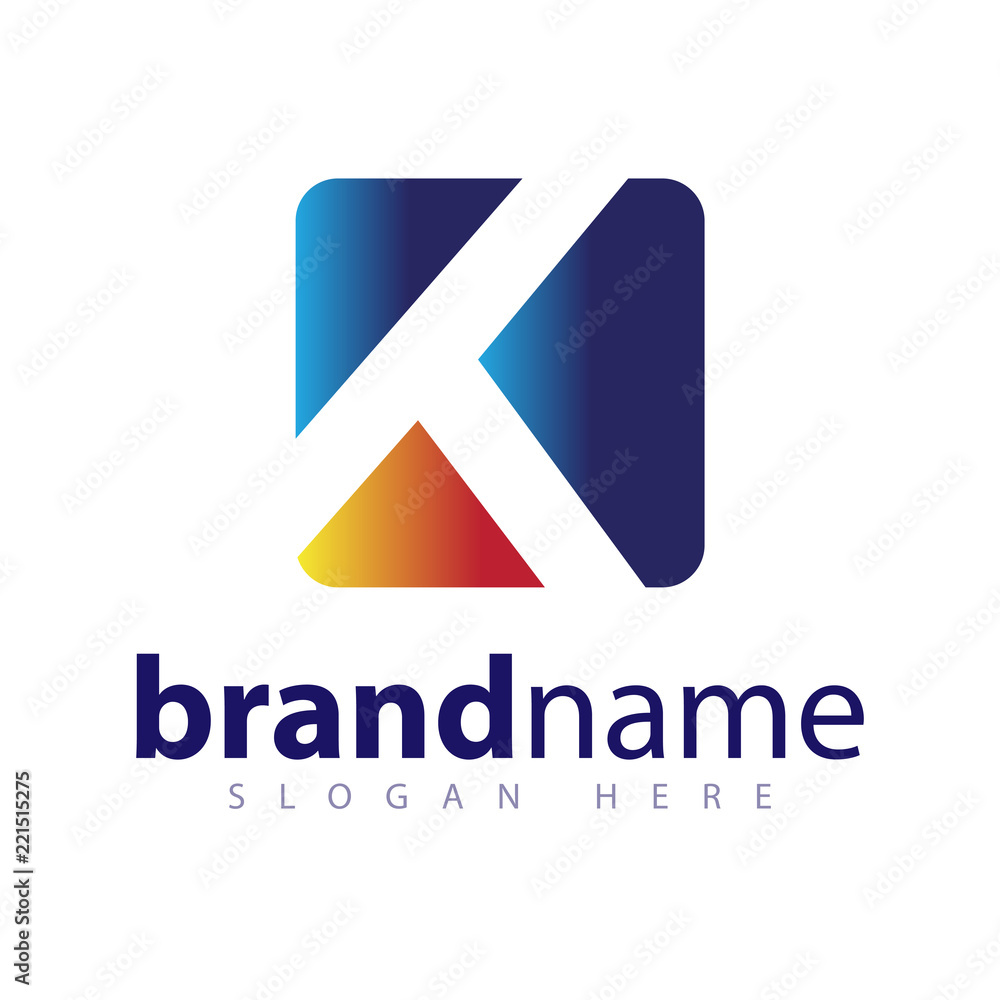 K letter square logo icon vector template K letter square logo icon vector template