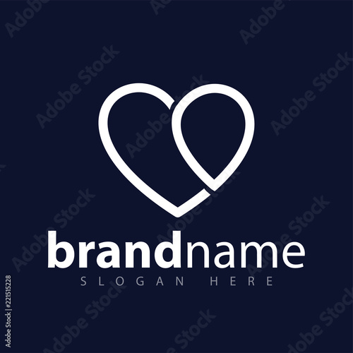 Love Line logo icon vector template