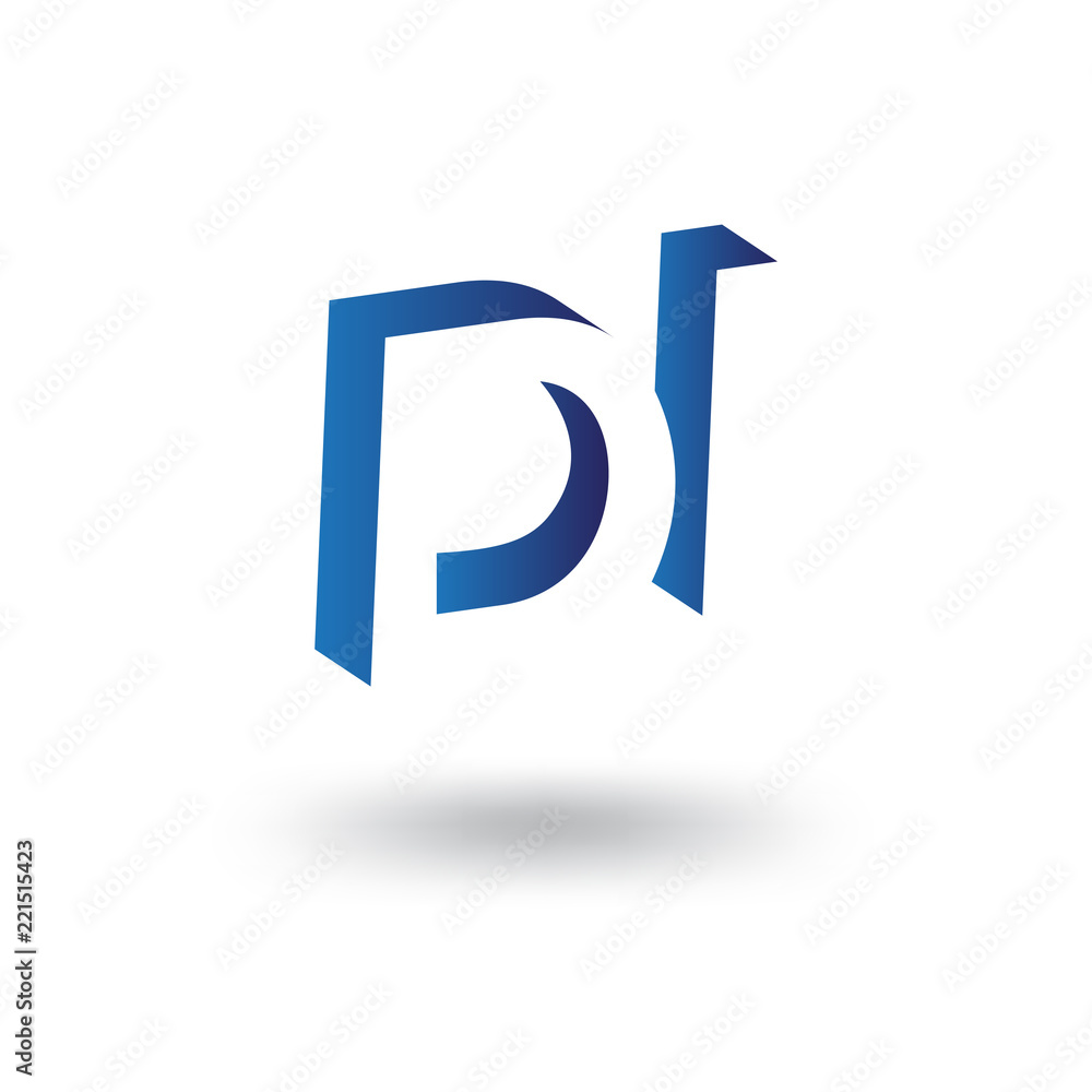 DI initial letter with negative space logo icon vector template DI initial letter with negative space logo icon vector template
