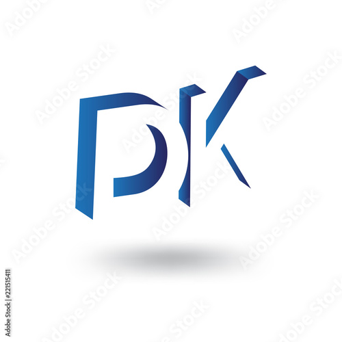 Free Download D K initial letter with negative space logo icon vector template - GFXLoad