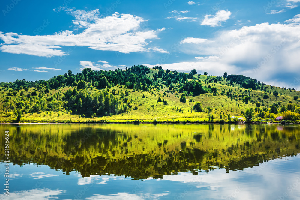 Naklejka premium The River Small Kaim. Mountain Altai