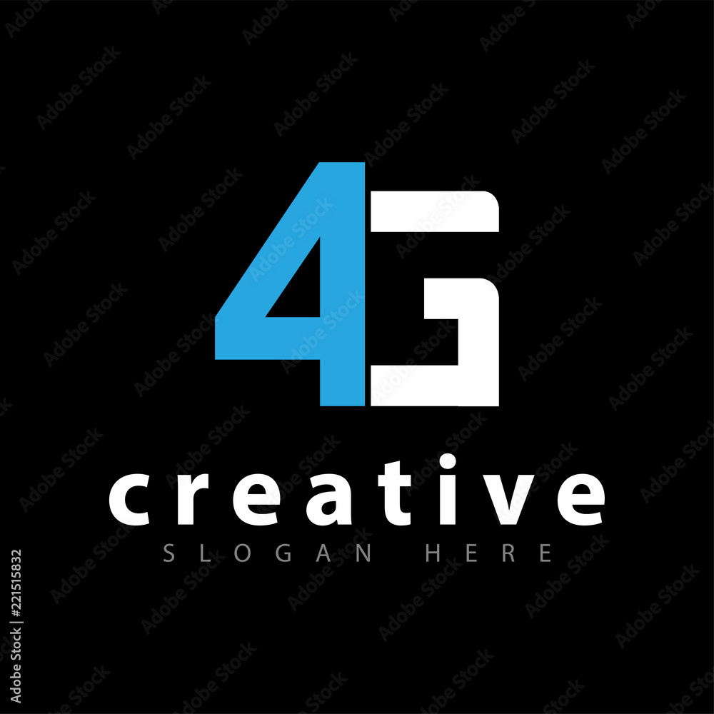 4 G initial letter logo icon vector template 4 G initial letter logo icon vector template