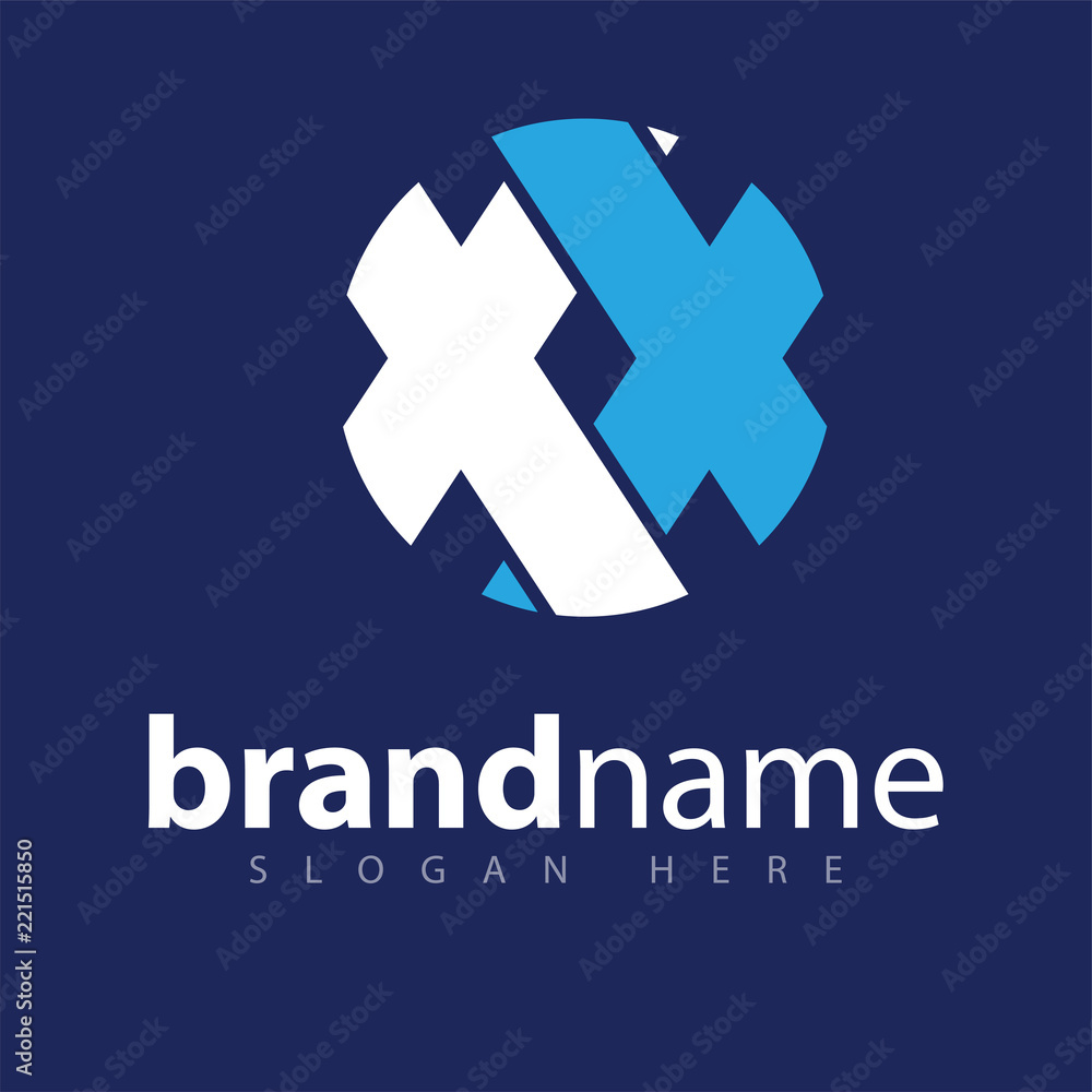 Obraz premium XX initial letter logo icon vector template