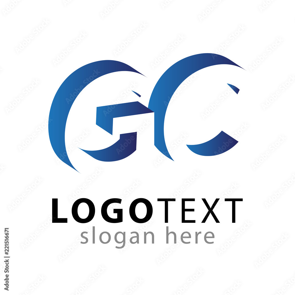 G C initial letter with negative space logo icon vector template G C initial letter with negative space logo icon vector template