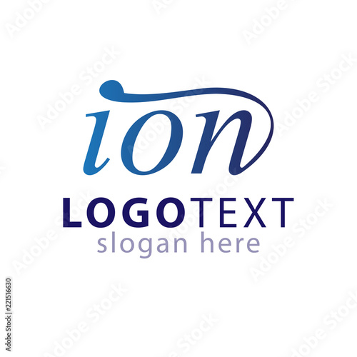 ion text logo icon vector template