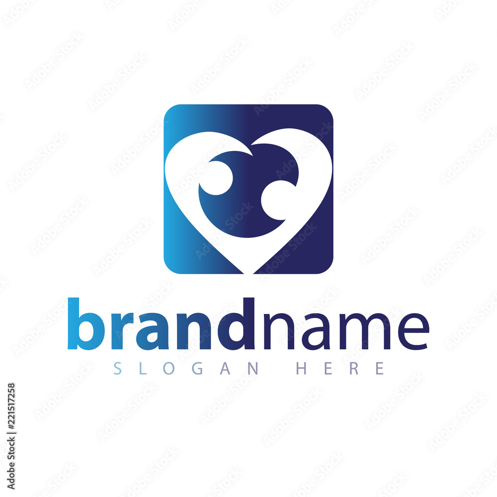 Obraz premium People Love logo icon vector template