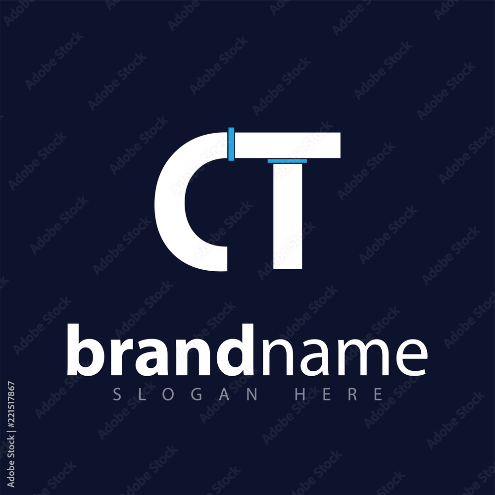 CT initial letter logo icon vector template CT initial letter logo icon vector template