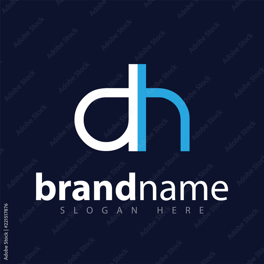 d h initial letter logo icon vector template d h initial letter logo icon vector template