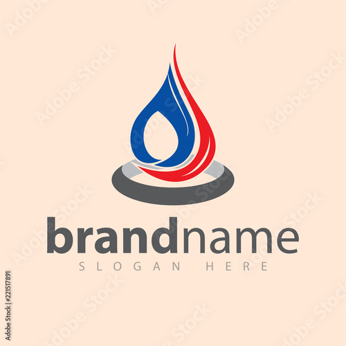 abstract creative water droplet logo vector template