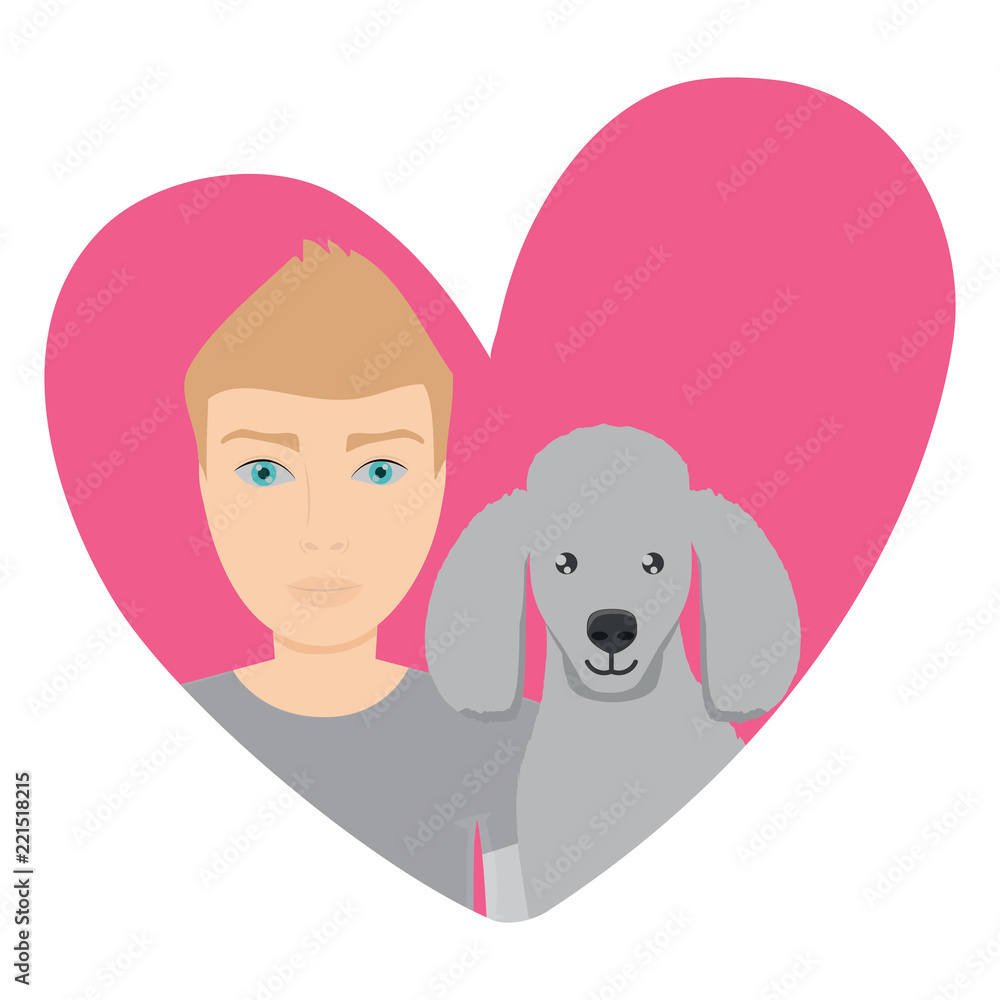 Fototapeta premium man and dog design