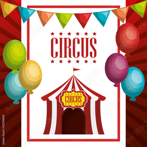 tent circus entertainment icon