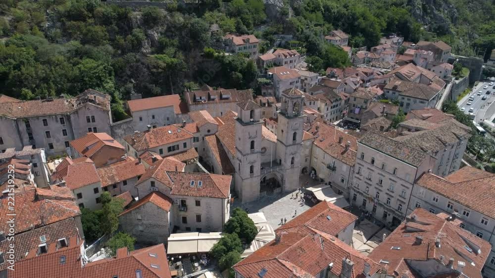 Aerial view of old town Kotor, Montenegro Aerial view of old town Kotor, Montenegro