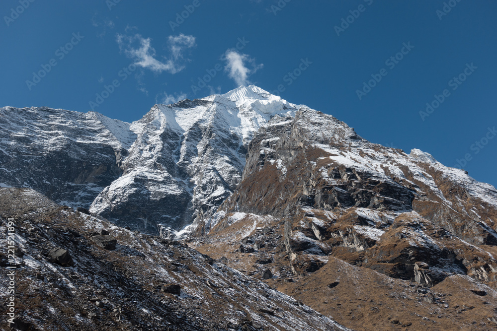 Himalayan Mountain Range and Annapurna Mountain