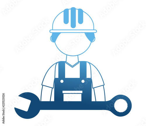 construction builder with wrench