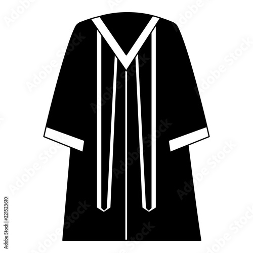 graduation toga isolated icon
