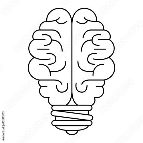 brain storm bulb icon