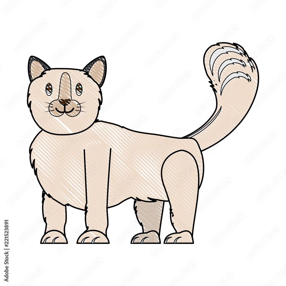 Obraz premium cute kitty icon