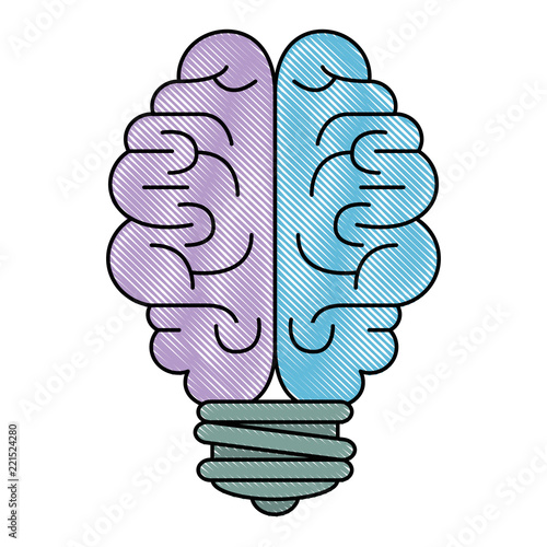 brain storm bulb icon