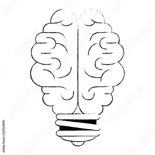 brain storm bulb icon