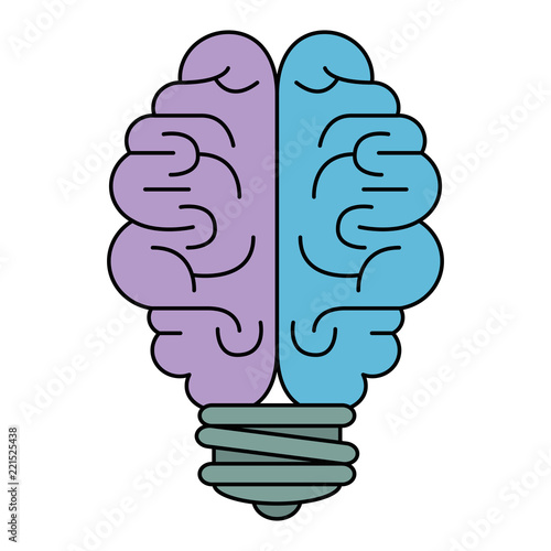 brain storm bulb icon