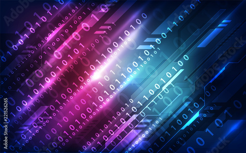 Abstract technology security data network system background, vector illustration