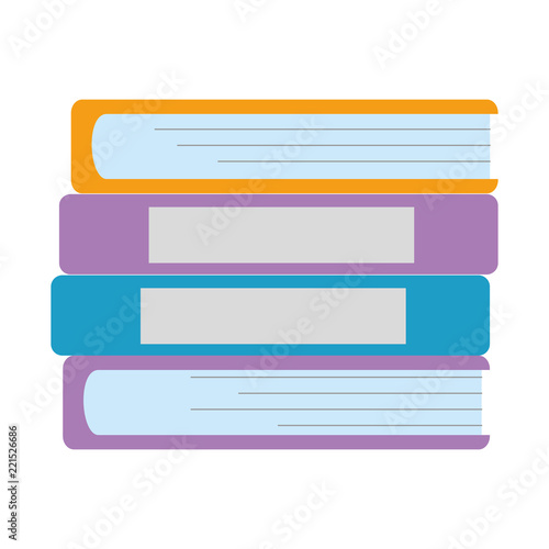 pile text books isolated icon