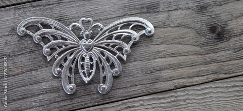 Art nouveau metal butterfly