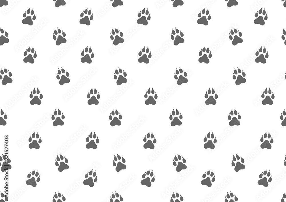 Seamless pattern. Animal dog tracks. Vector illustration. Seamless pattern. Animal dog tracks. Vector illustration.