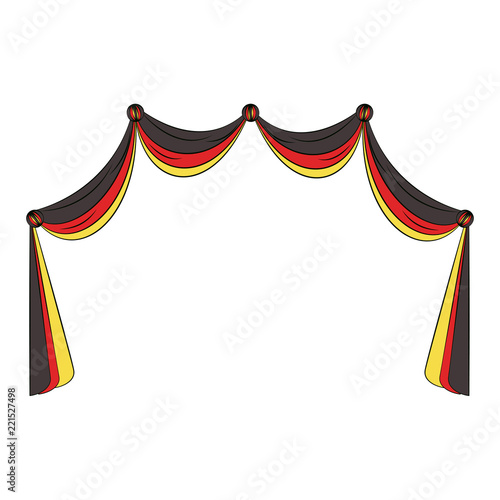 Germany curtains isolated